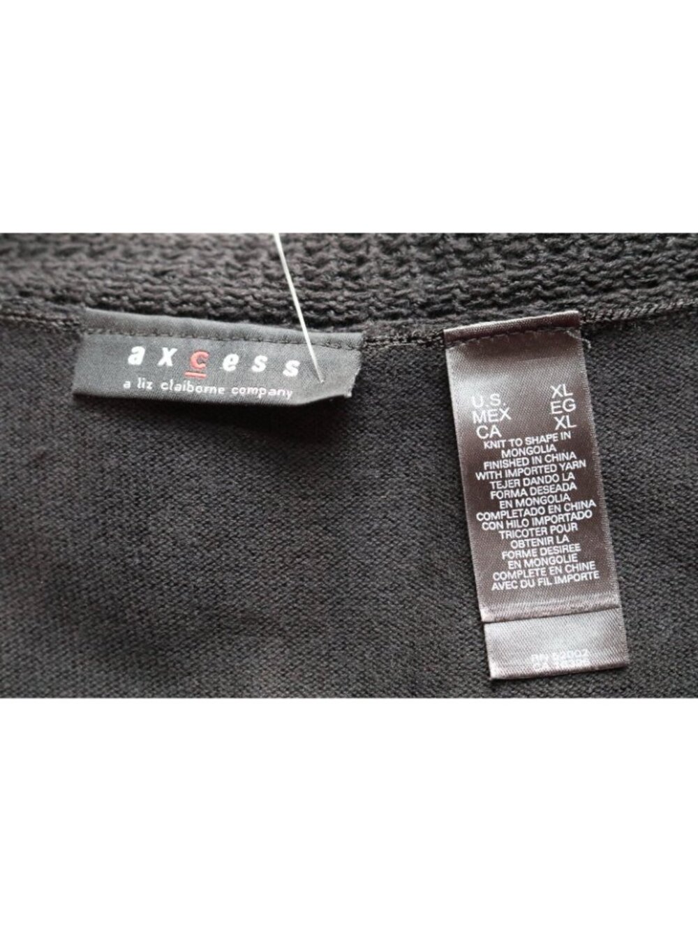 Y2K Babydoll Sweater Women XL Black Knit Crochet Fairy Grunge VTG Top Whimsigoth - Picture 5 of 8